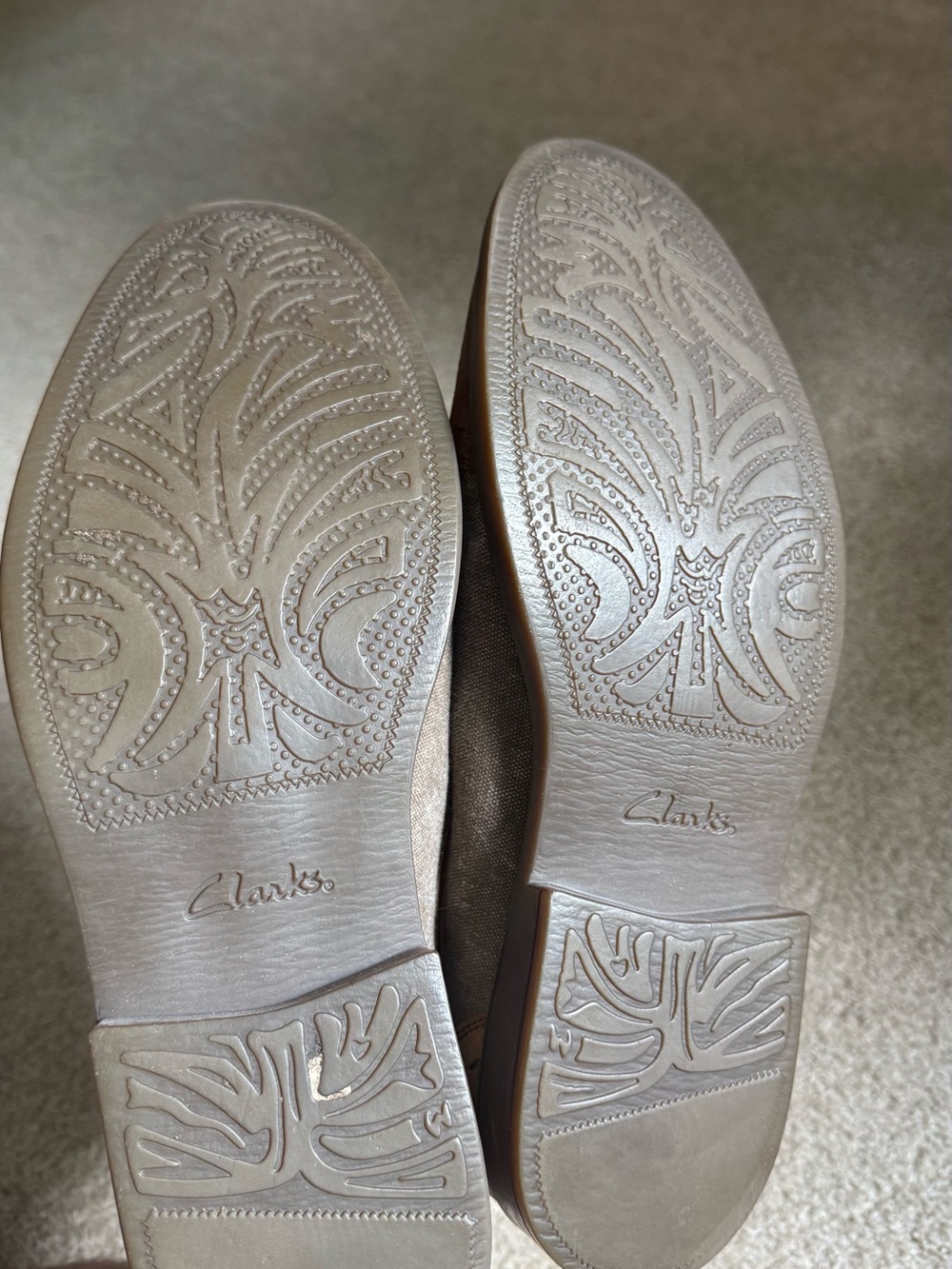 Clarks Brown Canvas and Suede Cap-Toe Oxfords - Picture 7 of 7